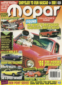 MOPAR COLLECTORS GUIDE 2000 JAN - Mr NORMs 69 HEMI CHARGER DRAG CAR